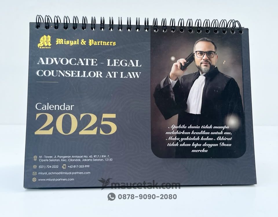 Cetak Kalender Meja Custom Misyal & Partners