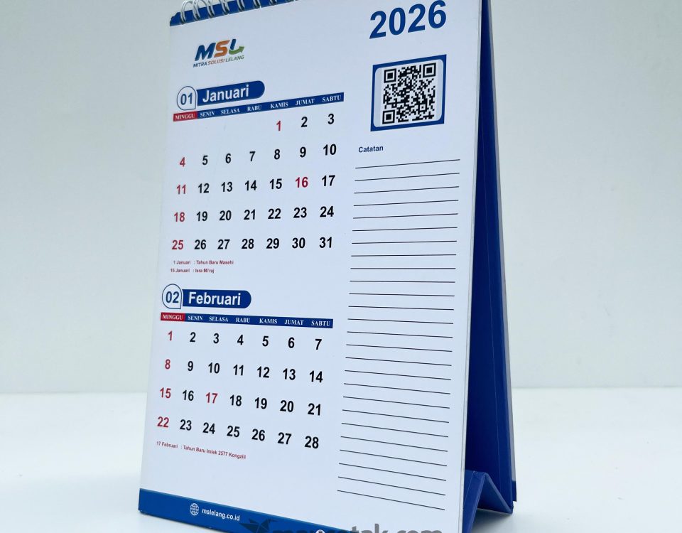 Cetak Kalender Logistik Custom