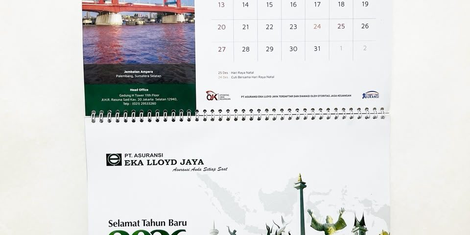 Cetak Kalender Dinding Custom