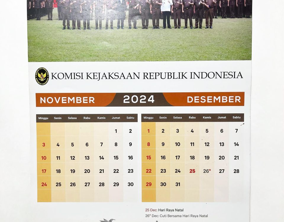 Cetak Kalender dinding Custom